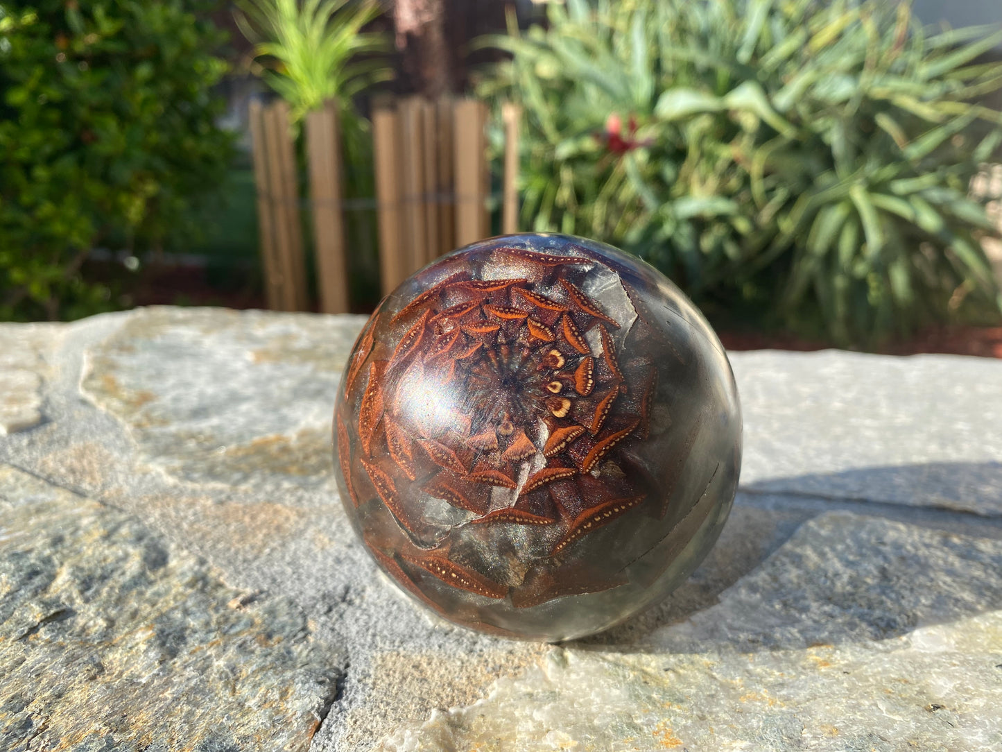 Pine Cone & Resin Sphere