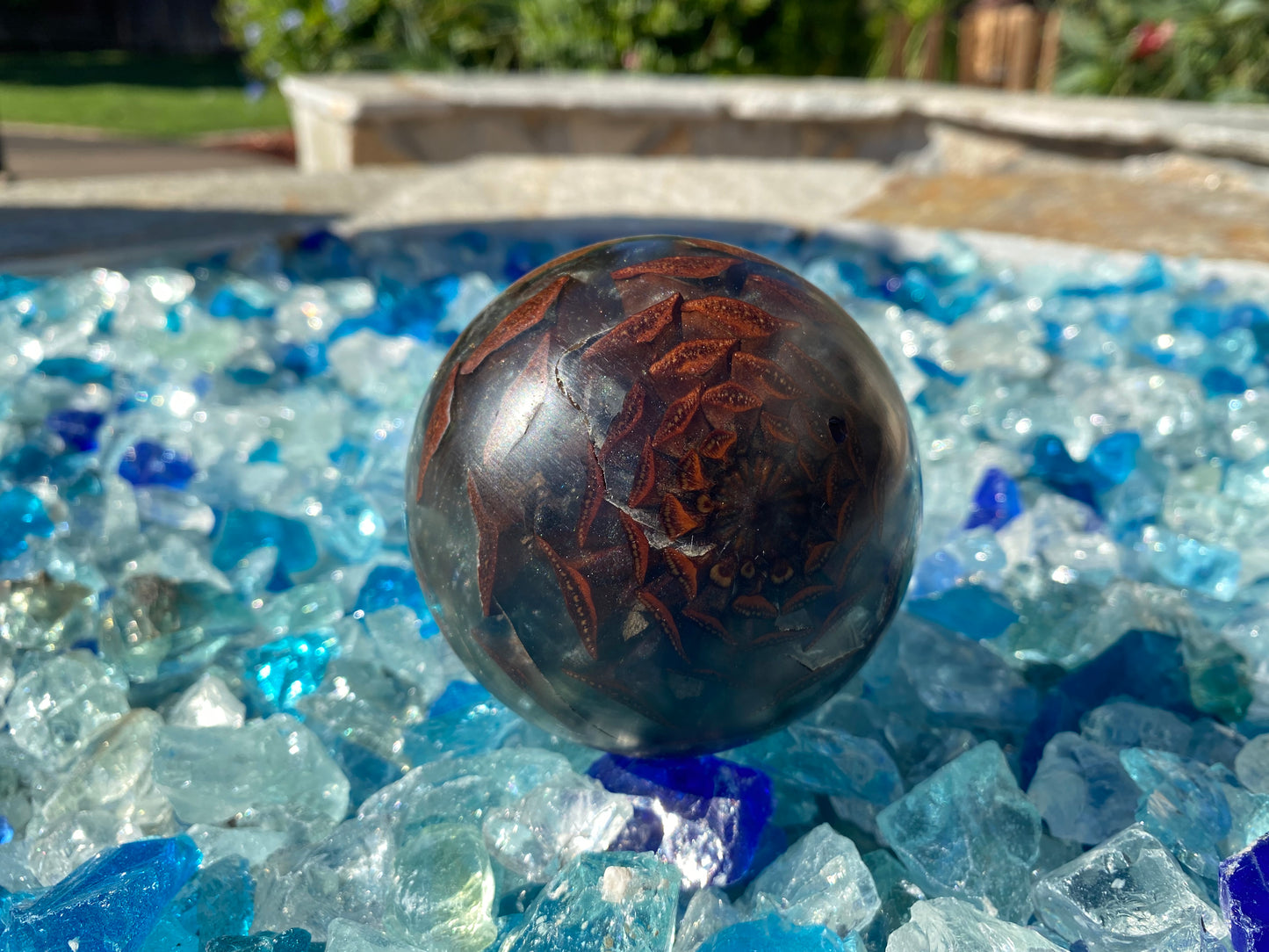 Pine Cone & Resin Sphere