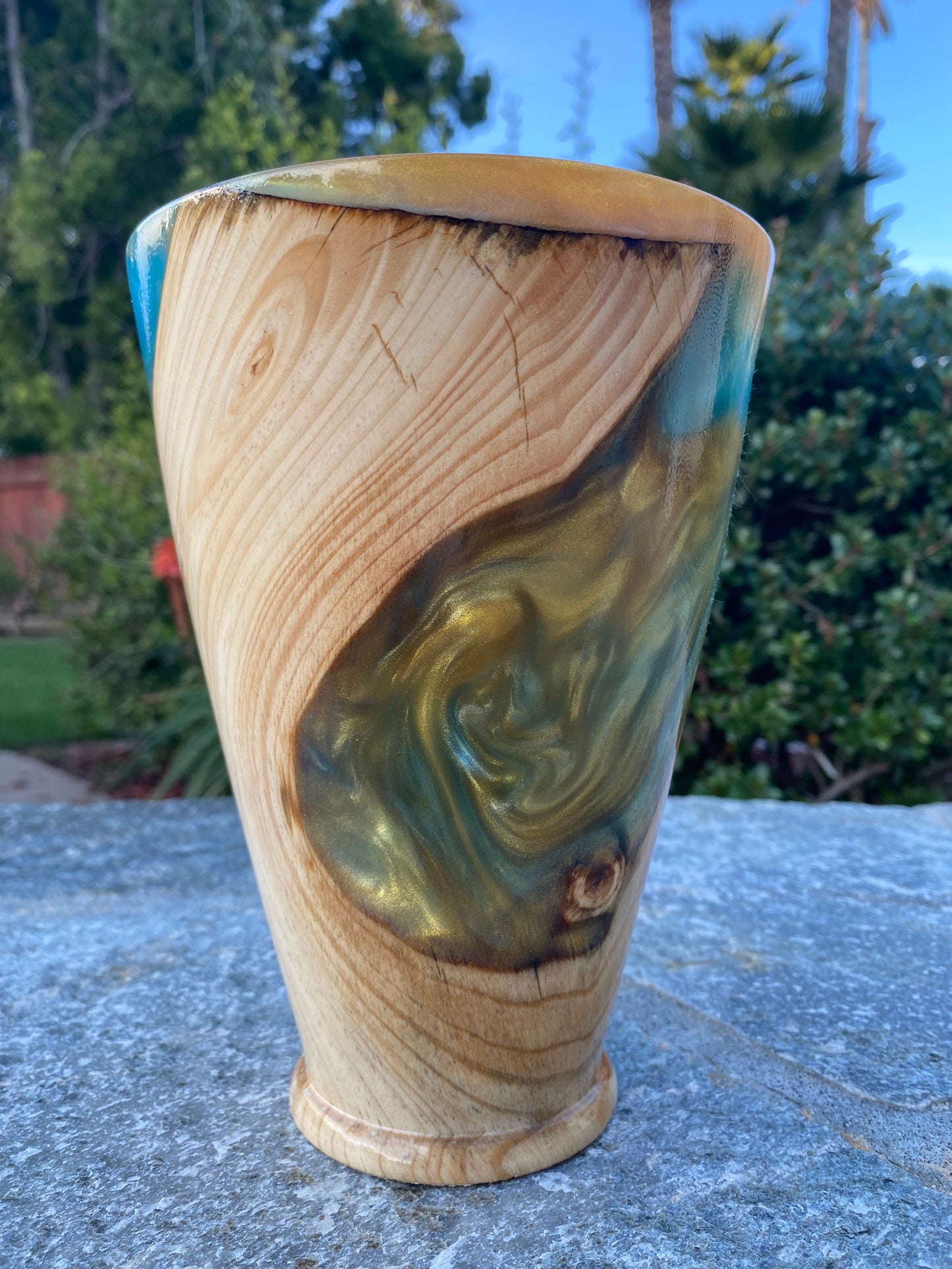 Blue and Yellow Vase